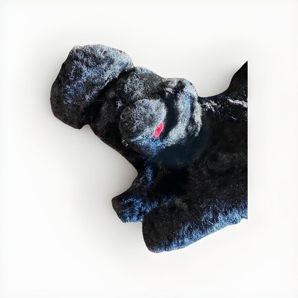 Vintage RADIO SHACK Black Furry Poodle Transistor AM Radio 9V Not Working Parts - Picture 2 of 10